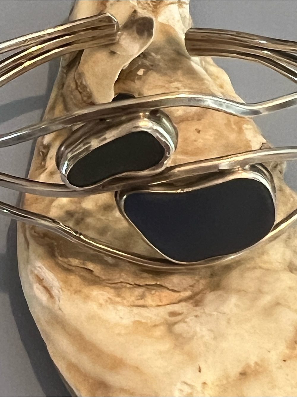 925  Sea Glass Wave Cuff Bracelet - Picture 3 of 6
